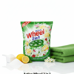 Active Wheel Detergent Powder 1kg pack for stain removal and fresh clothes