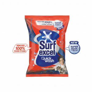 Surf Excel Quick Wash Detergent Powder 1kg pack for powerful stain removal and bright clothes