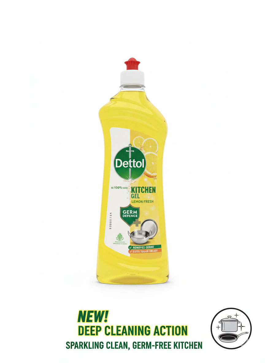 Vim Kitchen Gel Lemon Fresh Floor Cleaner 750 ml bottle – multi-surface cleaner with lemon freshness