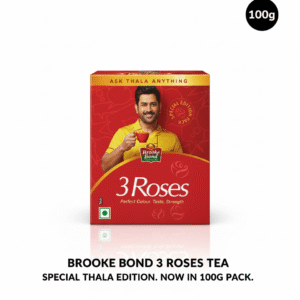 3 Roses Tea 100 g pack – strong, refreshing, and aromatic tea