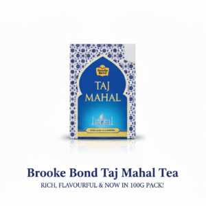 Taj Mahal Tea 100 g pack – premium black tea with golden aroma